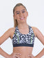 Defy Cheer Sports Bra - Black and Circles front