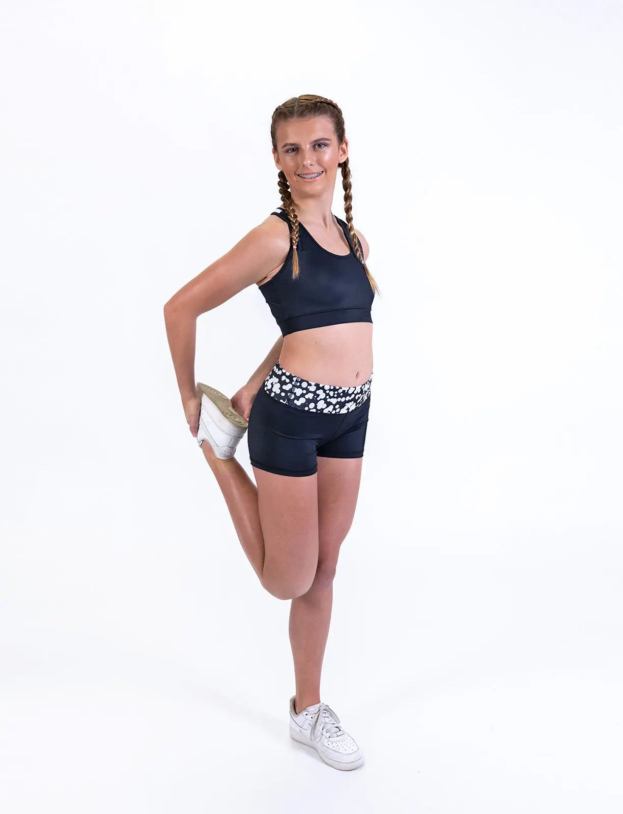 AS Adult Small Cheer Extreme CEA Raleigh Bling Sports Bra Black